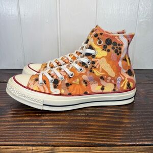 Converse Chuck 70 High Tops – Orange Abstract Psychedelic Print (Women’s 9.5)